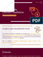 Aula 02 - Institutos Do Direito Cambiário PDF