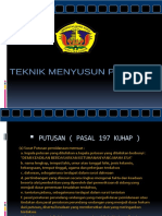 Teknik Menyusun Putusan Perkara Pidana