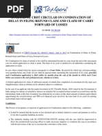 Analysis of CBDT Circular On Condonation of Delay in Filing Refund Claim and Claim of Carry Forward of Losses - Taxguru - in