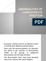 Abnormalities of Carbohydrate Digestion