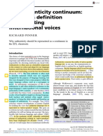 The Authenticity Continuum: Towards A Definition Incorporating International Voices