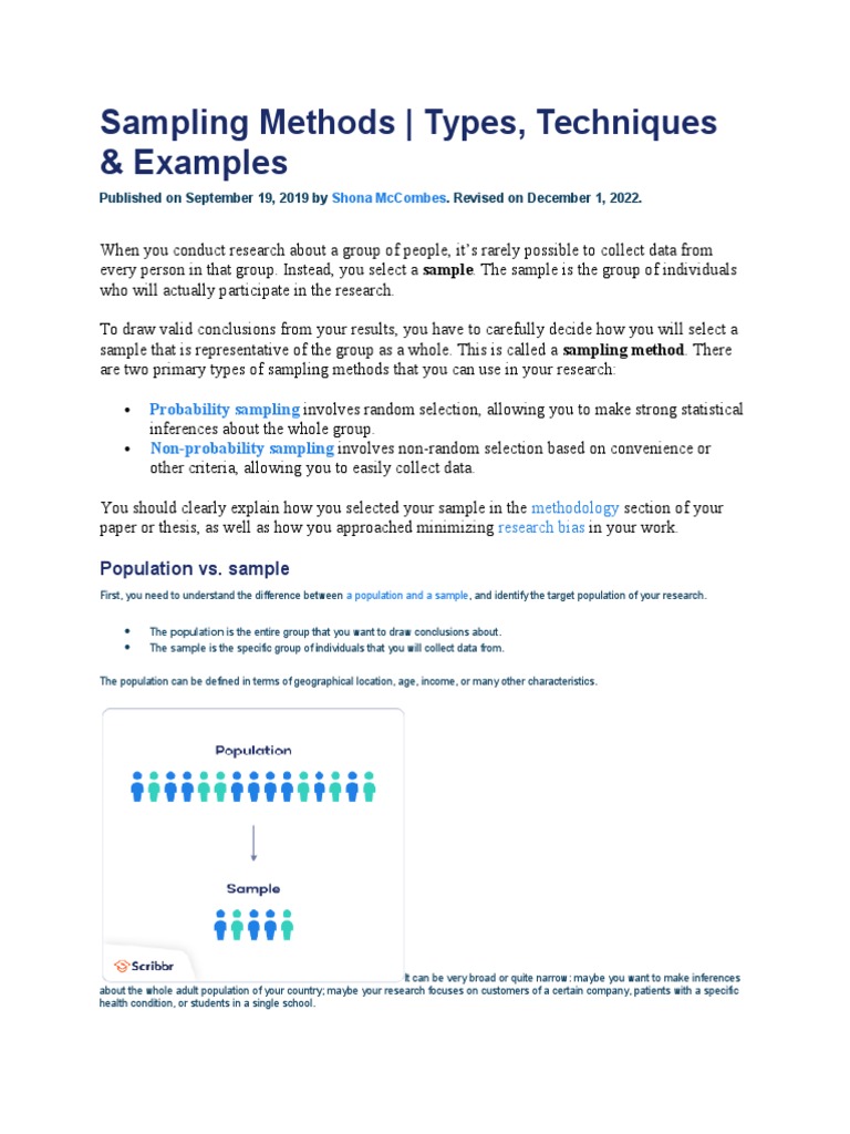 Sampling Methods PDF PDF Sampling (Statistics) Stratified Sampling