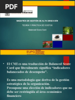 Maestría en Gestión de Alta Dirección: Teoría Y Práctica de Costos Balanced Score Card