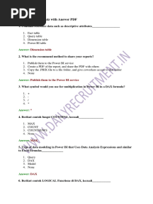 Power BI MCQ Quiz With Answer PDF