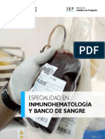 Especialidad Inmunohematologia Banco de Sangre PDF