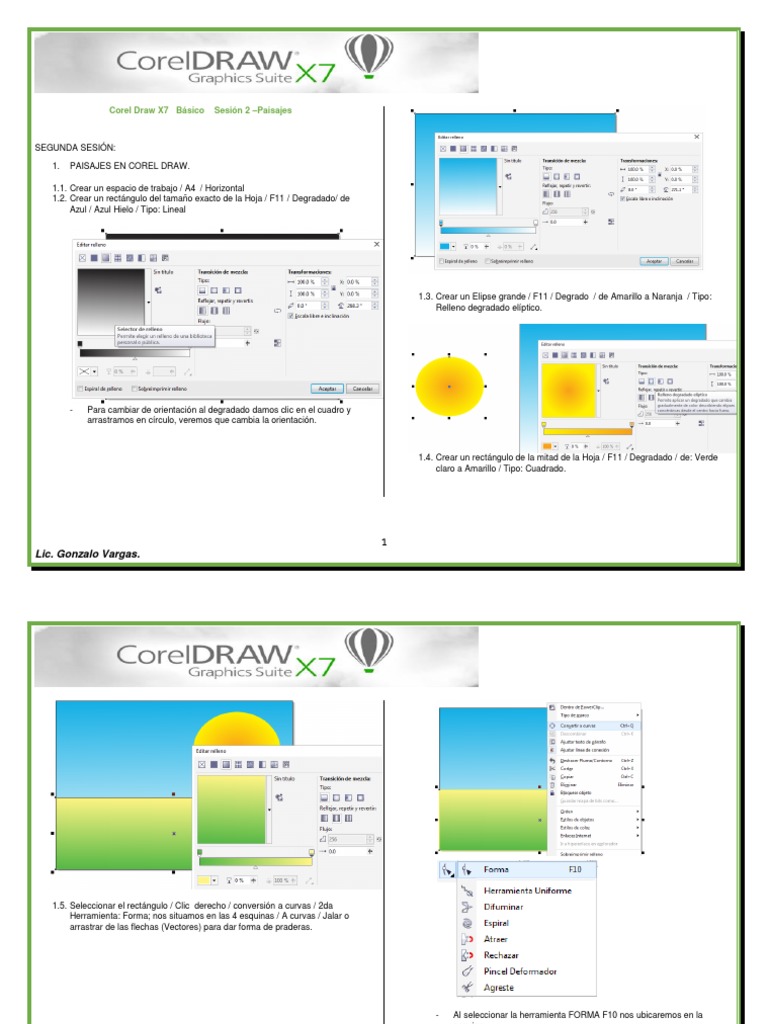 Corel Draw Basico - Sesion 2 - Paisajes | PDF