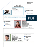 Unité 1 - Leçon 1 - Présenter Quelquun - DEVOIR PDF