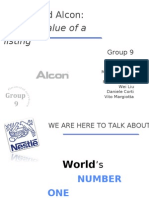 Nestlè and Alcon: “the value of a listing” Group 9