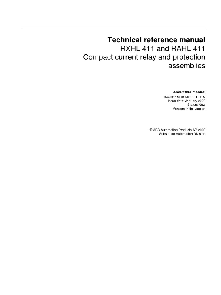 Rahl411-Technical Manual PDF | PDF | Relay | Transformer