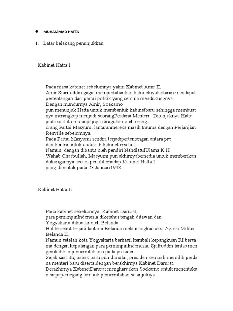 Muhammad Hatta | PDF | Politik | Sejarah
