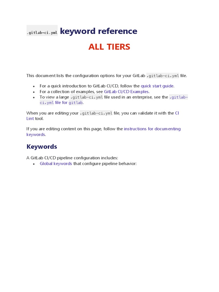 Keyword Reference All Tiers PDF