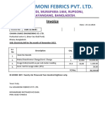 Invoice ASHAMONI FEBRICS LTD.