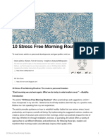 10 Stress Free Morning Routine-Saugata Dastider
