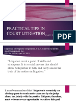 Practical Tips in Court Litigation