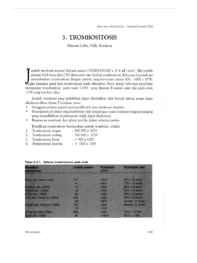 Trombositosis PDF
