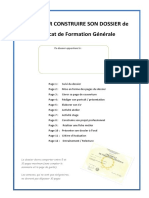 Guide Pour Construire Son Dossier de Certificat de Formation Générale