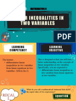 Mathematics 8 - Linear Inequalities Guide