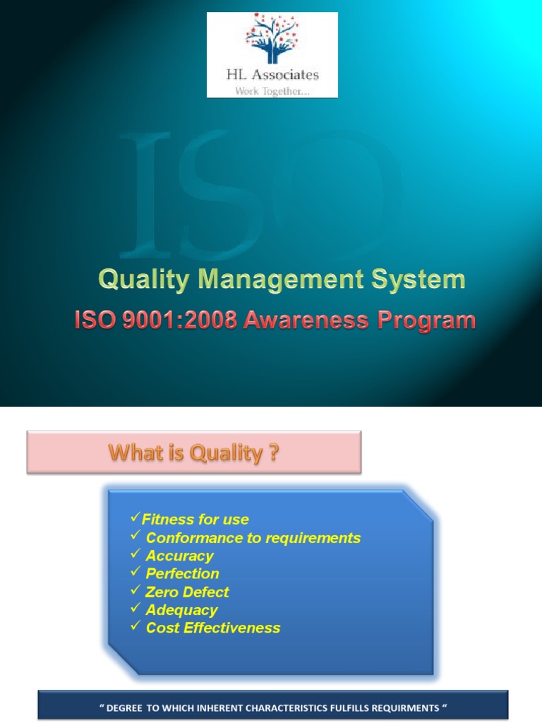 Understanding ISO 9001:2008 Standards | PDF | Quality Management System ...
