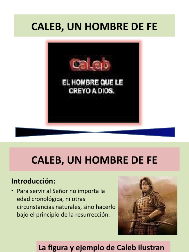 Caleb Un Hombre de Fe | PDF | Joshua | Libro de números