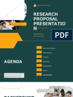 Research Proposal Business Presentation in Dark Green Orange Geometric Style