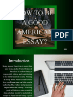 How To Be A Good American Essay