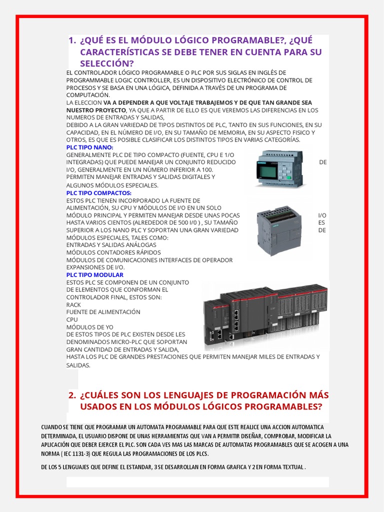Foro PLC | PDF | Controlador lógico programable | Lenguaje de programación