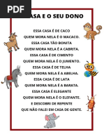 A Casa Que Rimava | PDF | Alfabetização
