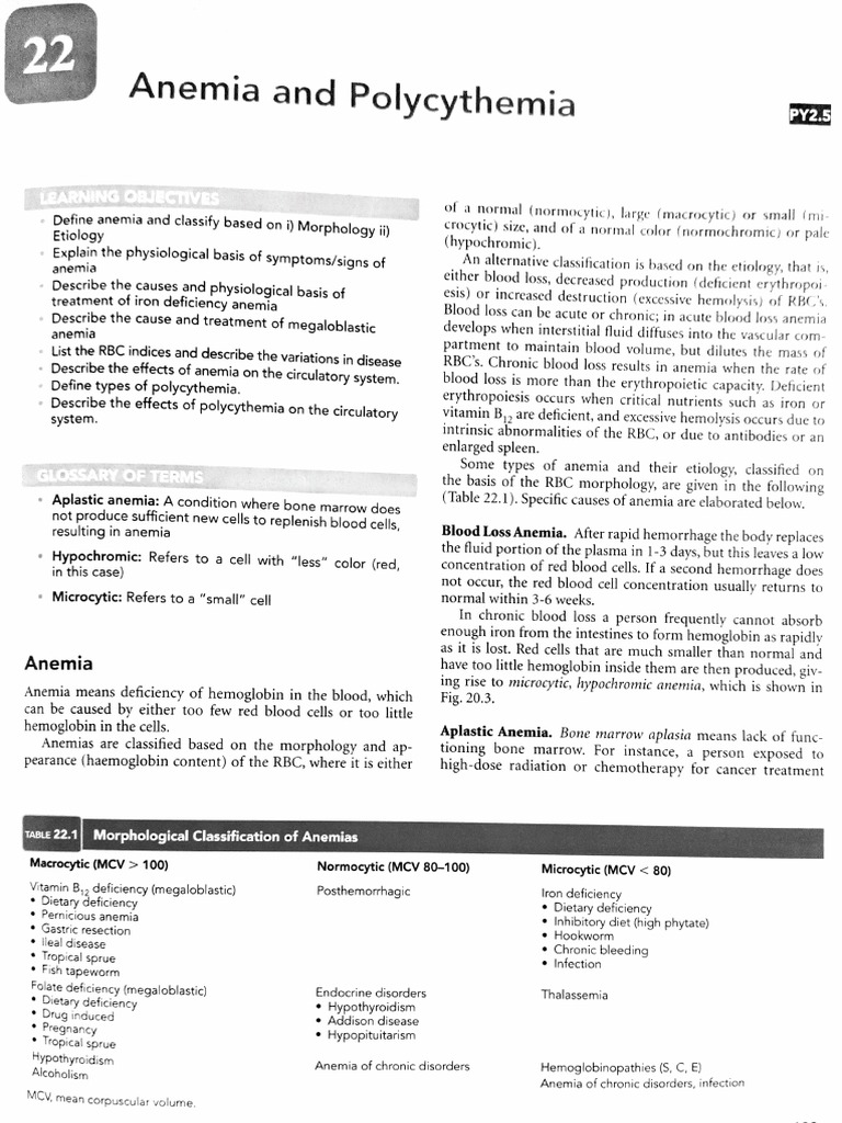 Anemia, Polycythemia and Jaundice PDF PDF Anemia Clinical Medicine