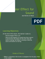 Doppler Effect For Sound: and Review of Wave