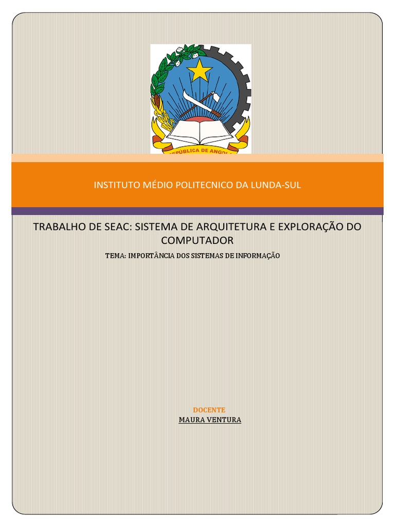 INSTITUTO MÉDIO POLITECNICO DA LUNDA.docx | PDF | Sistema de informação ...