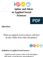 Discipline and Ideas in Applied Social Sciences