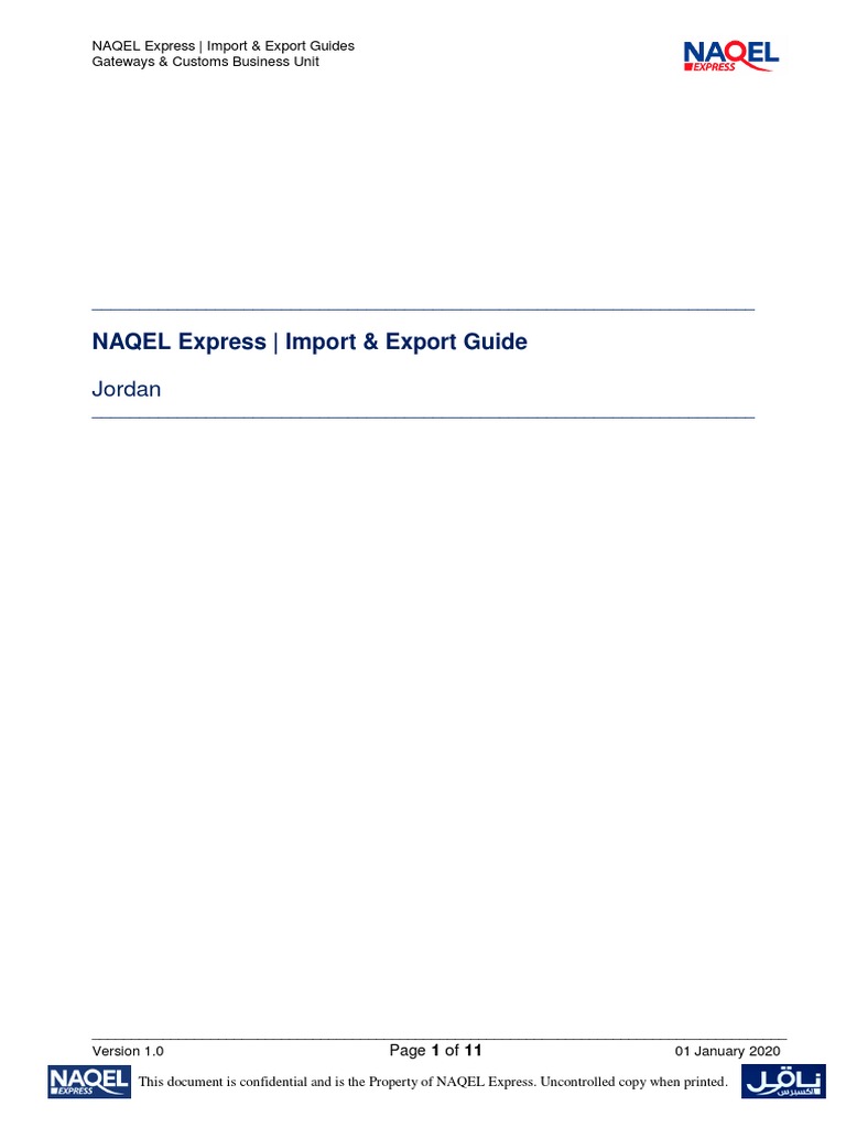 Jordan Guide PDF Customs Value Added Tax