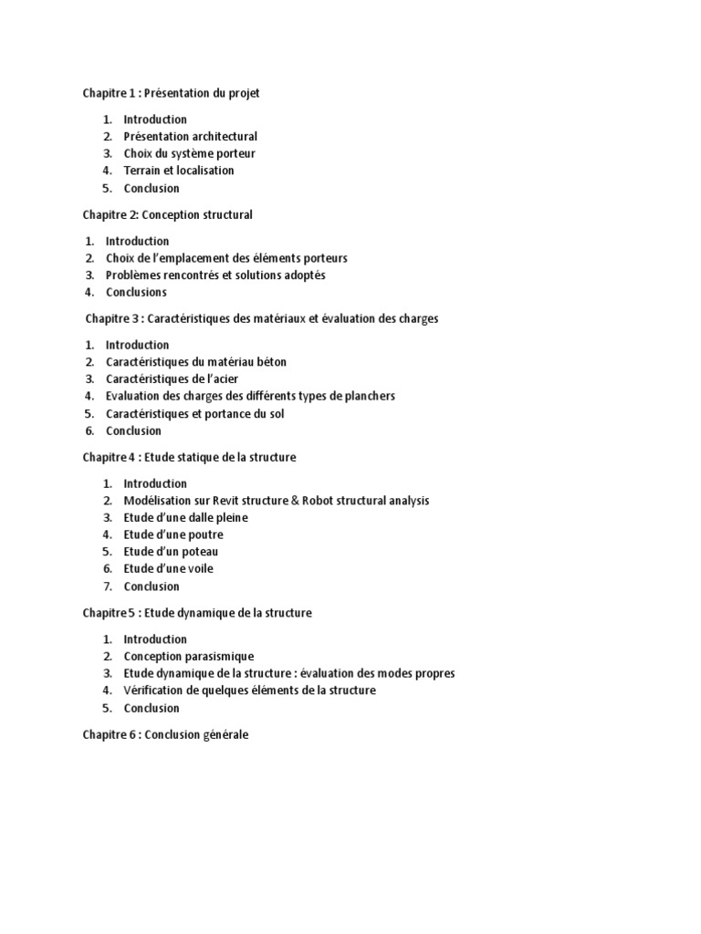 Étude de plan de structure et matériaux | PDF | Sciences et ...