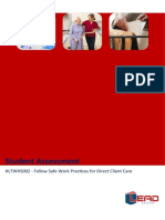HLTWHS002 Student Assessment Booklet (ID 98348)