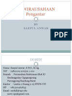 Kewirausahaan Pengantar: BY Saepul Anwar