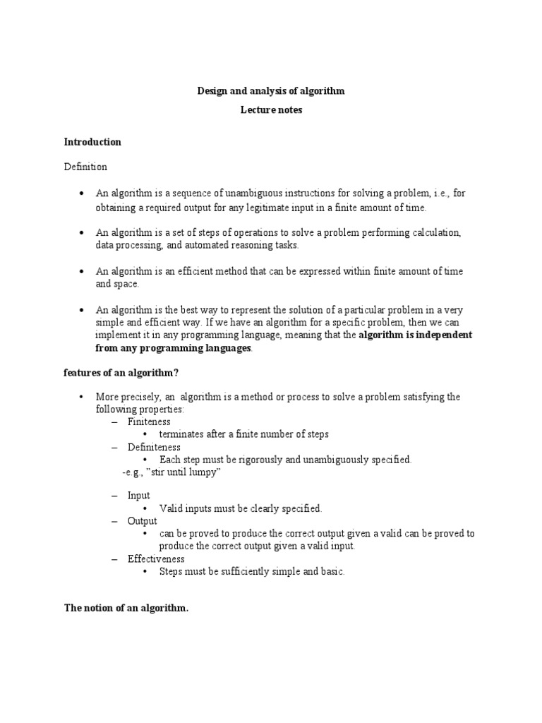 Algorithm Notes Additional Materials | Download Free PDF | Algorithms ...
