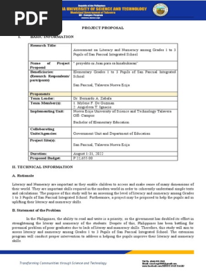 Sample Project Proposal