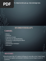 Hydrotherapy Principles and Techniques | PDF | Nature