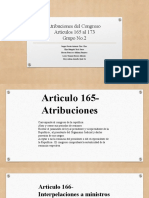 Atribuciones Del Congreso Artículos 165 Al 173 Grupo No.2