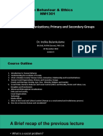 Human Social Organizations - Primary and Secondary Groups-PPT - V-2022.11.24 PDF