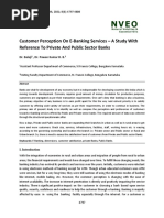 Customer Perception On E-Banking Services - A Study With Reference To Private and Public Sector Banks