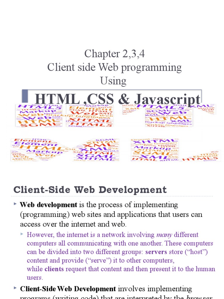 FIP Chap 2,3 and 4 - Client-Side Internet Programming | PDF | Dynamic ...