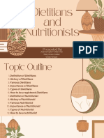 Dietitians and Nutritionists 
