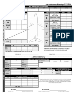 Boeing 737 Load Sheet