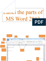Quiz Label The Parts of MS Word 1