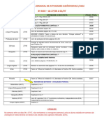 Cronograma Semanal 8º Ano PDF