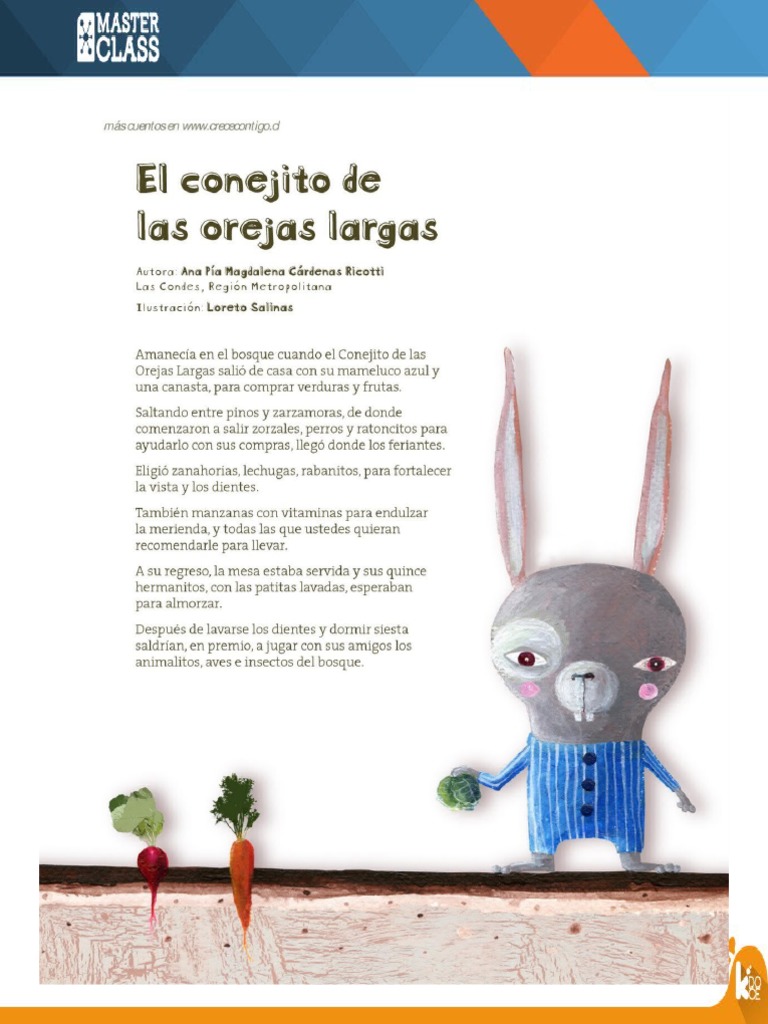 1543258255lectura Cuento El Conejito de Las Orejas Largas | PDF