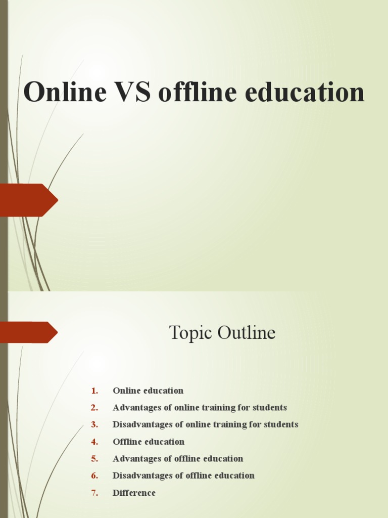Online vs Offline Education Comparison | PDF | Educational Technology ...