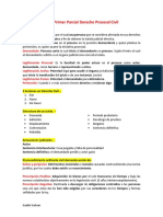 Guía Primer Parcial Derecho Procesal Civil