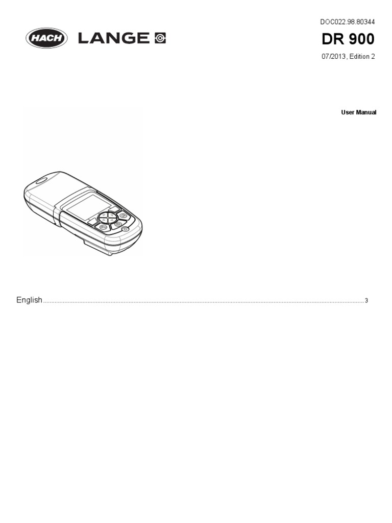 Hach DR900 Handheld Colorimeter Instruction Manual PDF Interference
